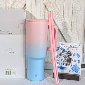 Simple Modern 40 oz Trek Tumbler with Handle and Straw Lid Sweet Taffy NIB